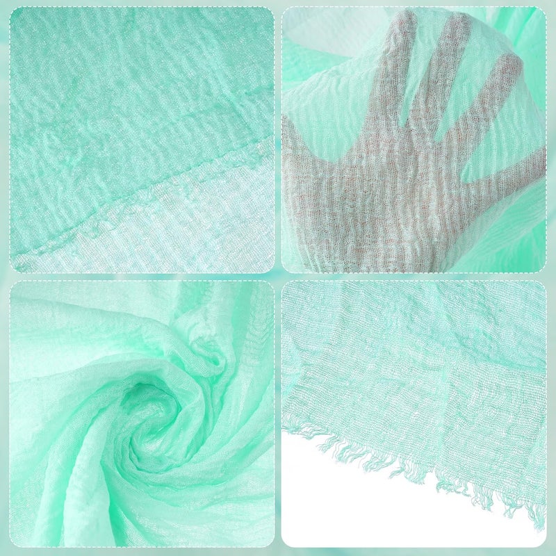 Nydotd Women Summer Cotton Linen Scarf Crinkle Long Beach Shawl Wrap hijab with Fringe - Image 3